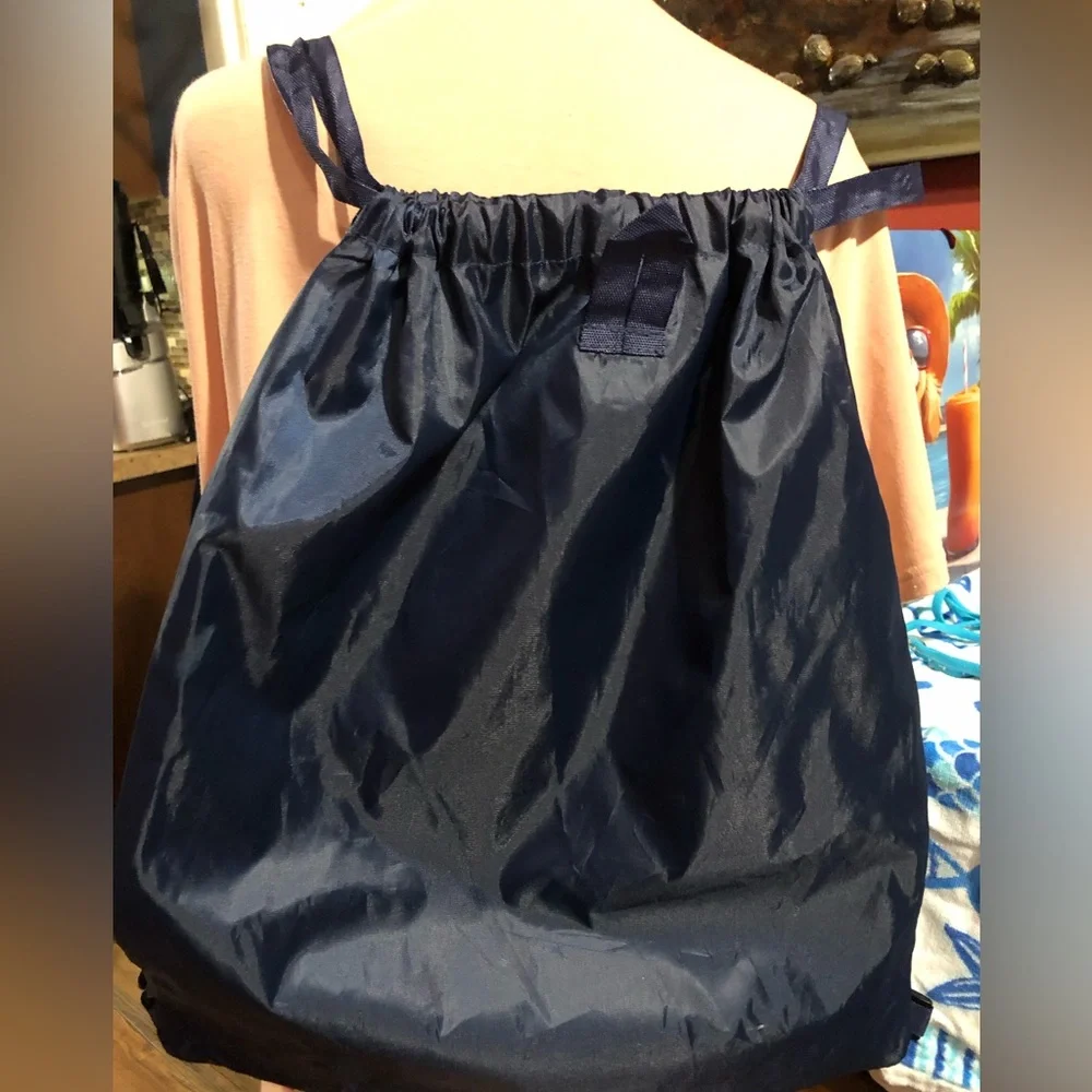#bag 2 Skechers Navy and White Logo Drawstring backpack Bag